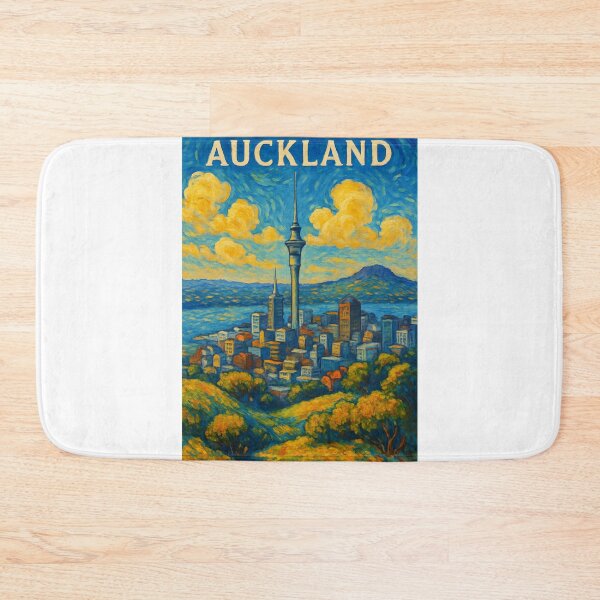 Item preview,  Auckland Skyline with Sky Tower and Rangitoto Island designed and sold by Aryabek.