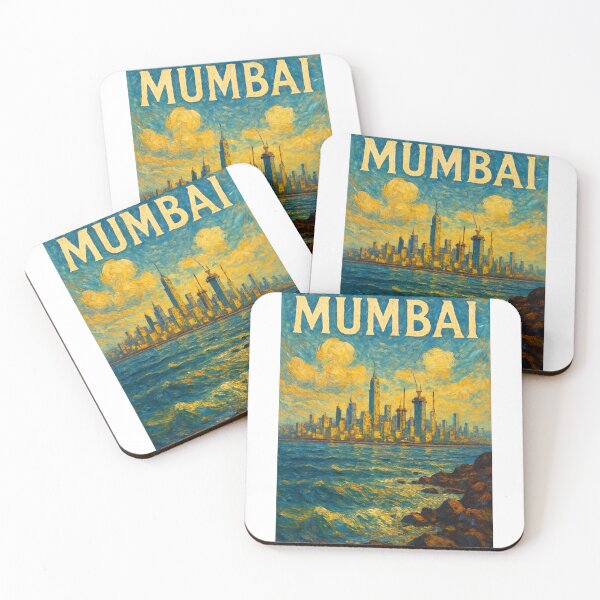 Item preview,  Mumbai Skyline with Arabian Sea and Coastal High-Rises designed and sold by Aryabek.