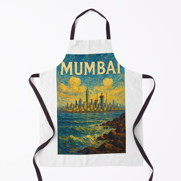 Item preview, Mumbai Skyline with Arabian Sea and Coastal High-Rises designed and sold by Aryabek.