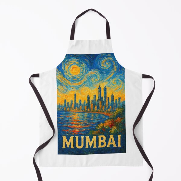 Item preview, Mumbai Skyline with Marine Drive and Twin Towers at Dusk designed and sold by Aryabek.