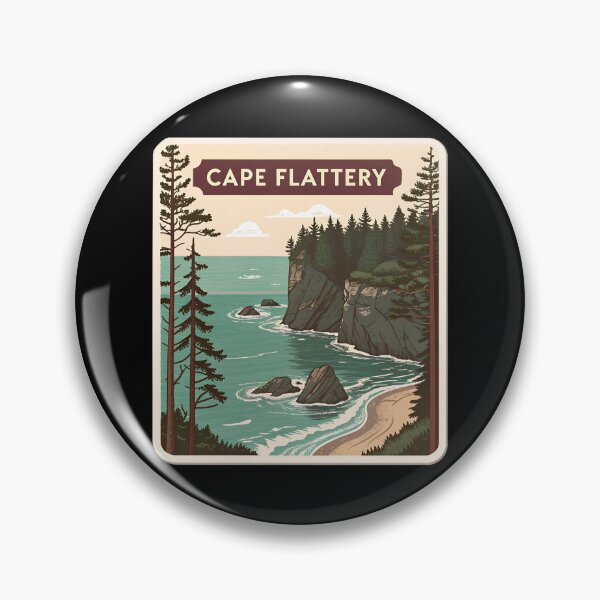 Item preview, Vintage Cape Flattery Washington Sticker – Pacific Northwest Coastal Landscape designed and sold by VividOrganica.