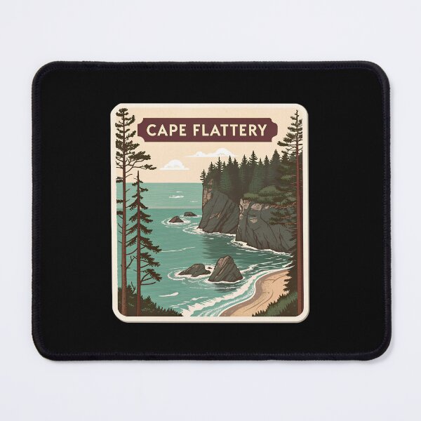 Item preview, Vintage Cape Flattery Washington Sticker – Pacific Northwest Coastal Landscape designed and sold by VividOrganica.