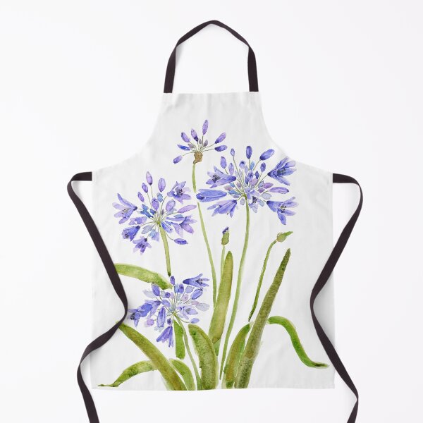 Item preview, Agapanthus in Bloom – Watercolor Botanical Flower Painting designed and sold by SelenePaintings .