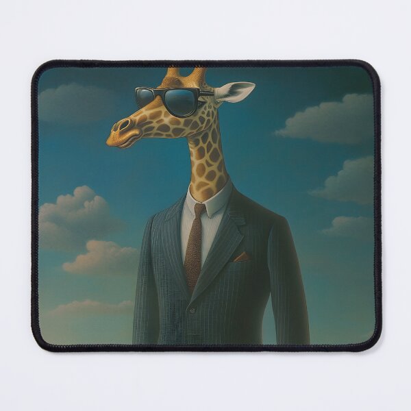 Item preview, Giraffe in Suit with Briefcase in Desert Landscape designed and sold by Artessie.