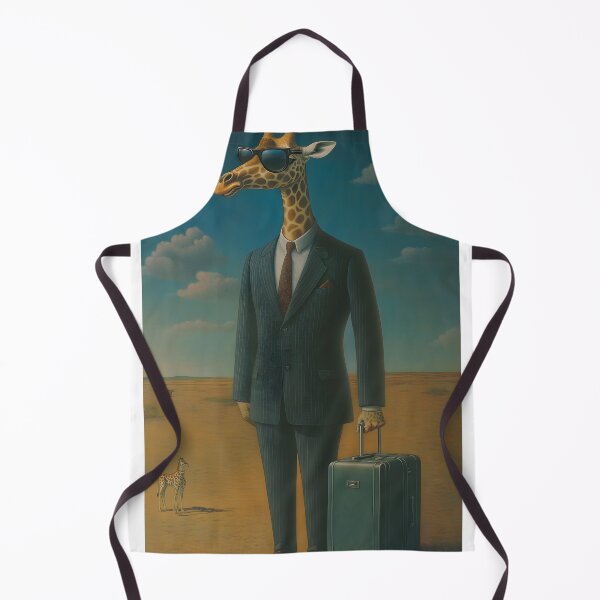 Item preview, Giraffe in Suit with Briefcase in Desert Landscape designed and sold by Artessie.