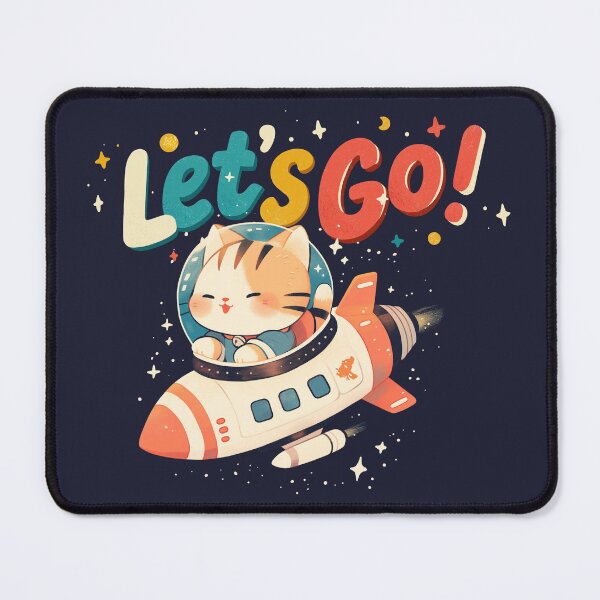 Item preview, Cute astronaut cat riding rocket in space designed and sold by Taisumu.
