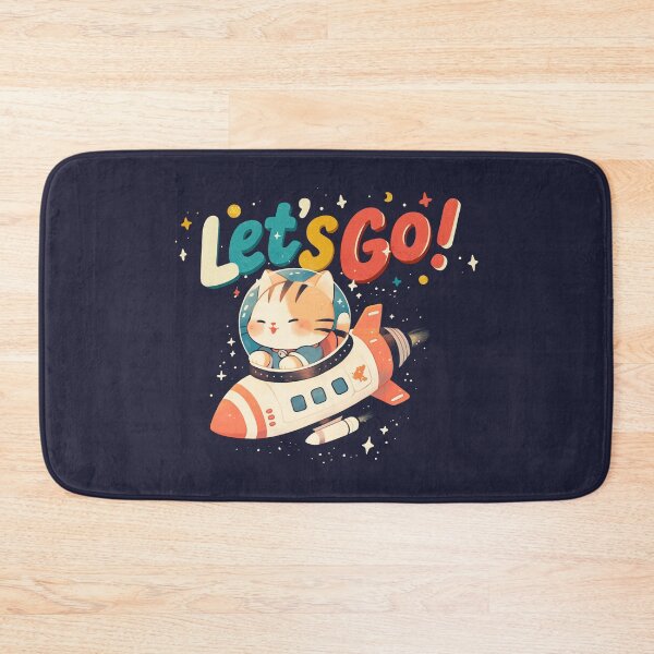 Item preview, Cute astronaut cat riding rocket in space designed and sold by Taisumu.