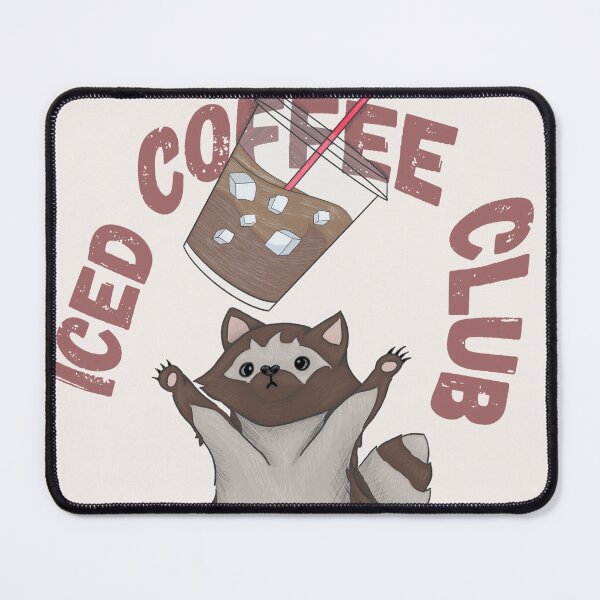 Item preview, Iced Coffee Club Raccoon Celebration (light beige) designed and sold by Basiinaa.