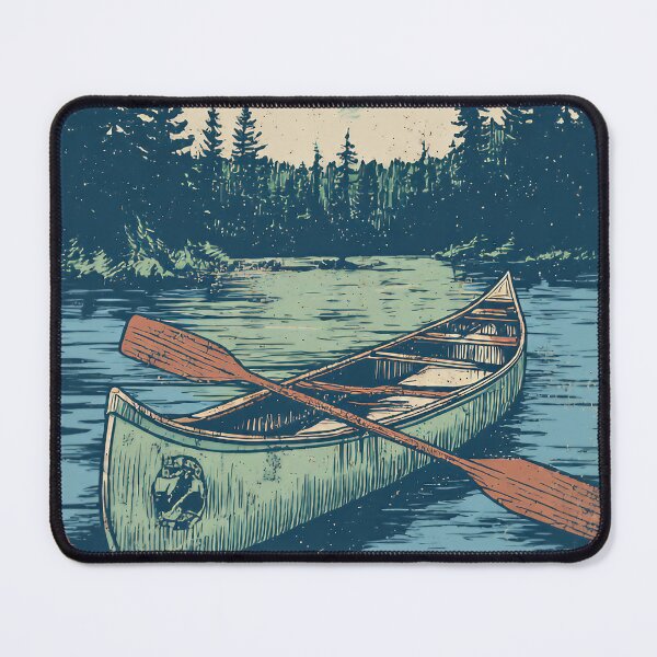Item preview, Canoe with paddles on the sea – vintage outdoor design for nature lovers and adventure fans designed and sold by Meiersbeste.