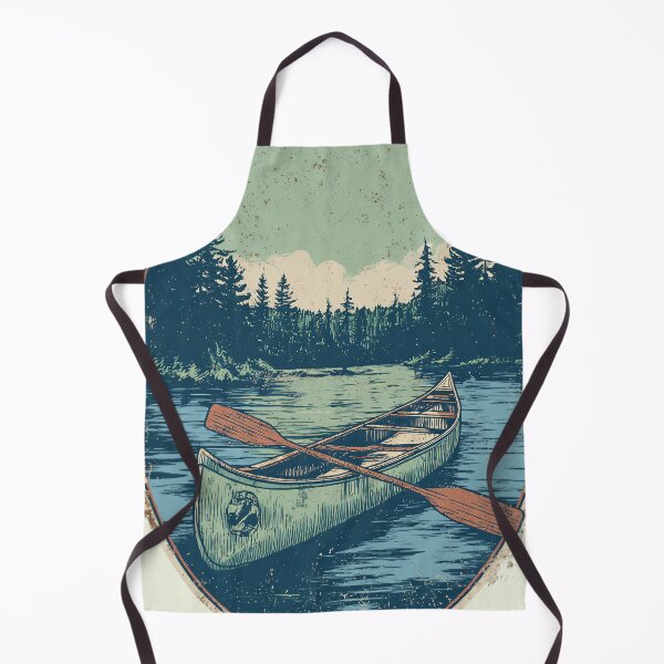 Item preview, Canoe with paddles on the sea – vintage outdoor design for nature lovers and adventure fans designed and sold by Meiersbeste.