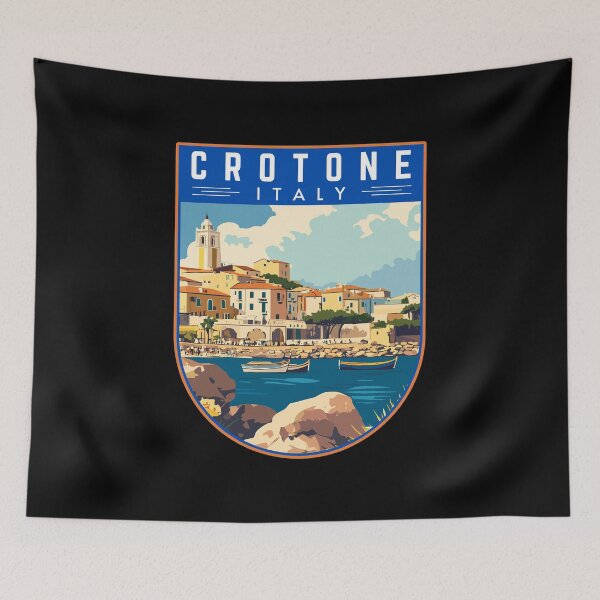Item preview, Crotone in Calabria, Italy Travel Art Badge designed and sold by MaateoDesign.