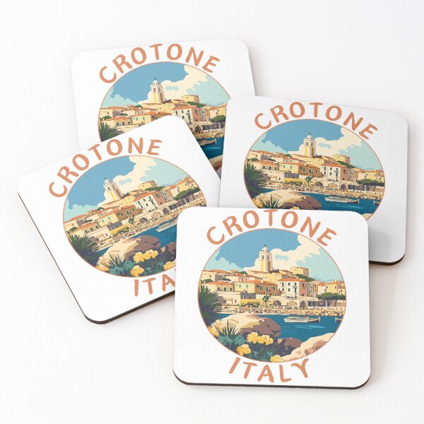 Item preview, Crotone in Calabria, Italy Retro Travel Art Circle Emblem designed and sold by MaateoDesign.