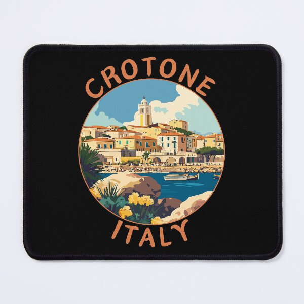 Item preview, Crotone in Calabria, Italy Retro Travel Art Circle Emblem designed and sold by MaateoDesign.