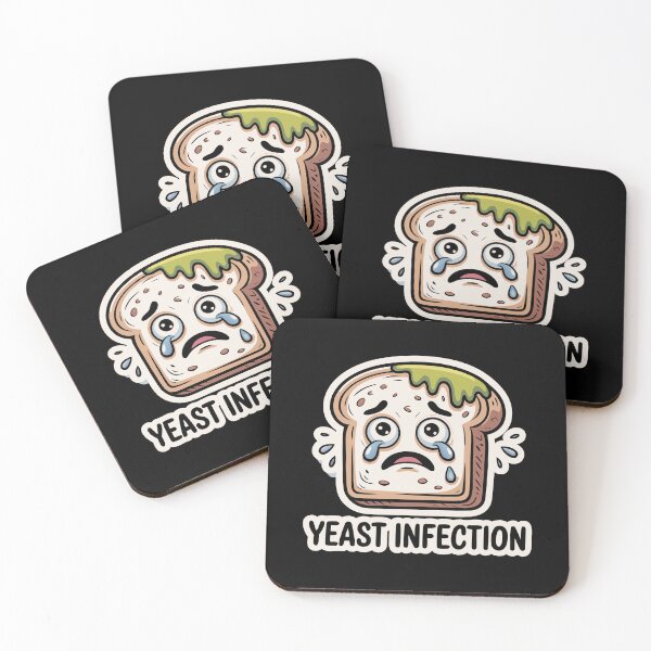 Item preview, Sad Bread Cartoon Sticker – Funny Yeast Infection Pun Kawaii Design designed and sold by VividOrganica.