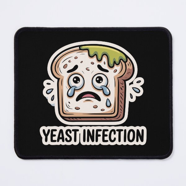 Item preview, Sad Bread Cartoon Sticker – Funny Yeast Infection Pun Kawaii Design designed and sold by VividOrganica.