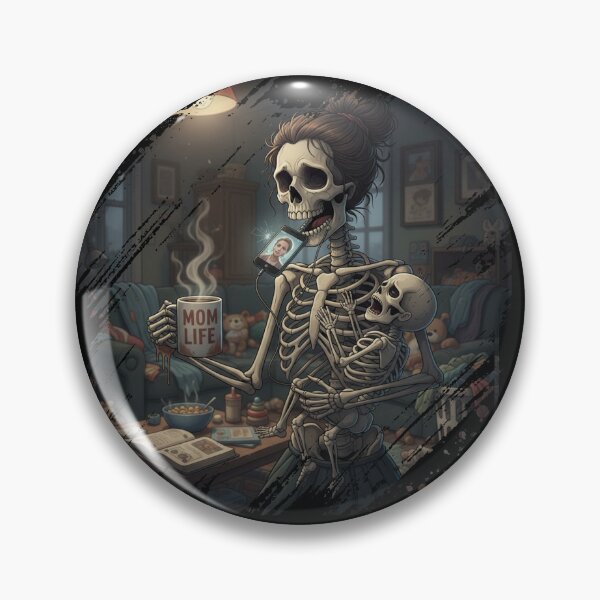 Item preview, Overstimulated Moms Club Skeleton designed and sold by LaughLine Design.