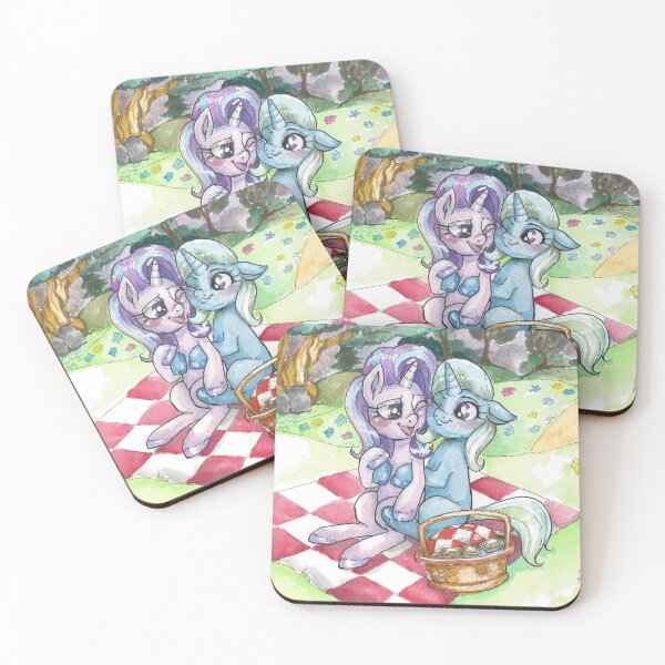 Item preview, Starlight Glimmer and Trixie hugging on a picnic designed and sold by ButtercupSaiyan.