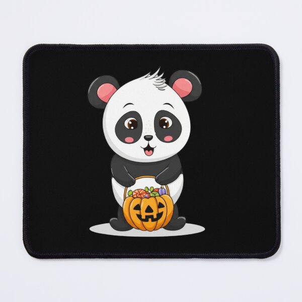 Item preview, Chibi Panda with Pumpkin Candy Bucket | Cute Kawaii Halloween Cartoon Design designed and sold by ColorSplash123.