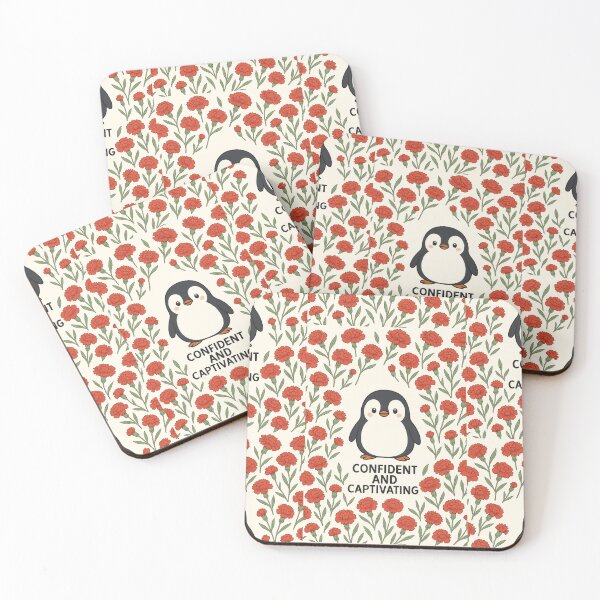 Item preview, Cute Penguin with Carnish- Confident and Captivating designed and sold by BrushAndBreathe.