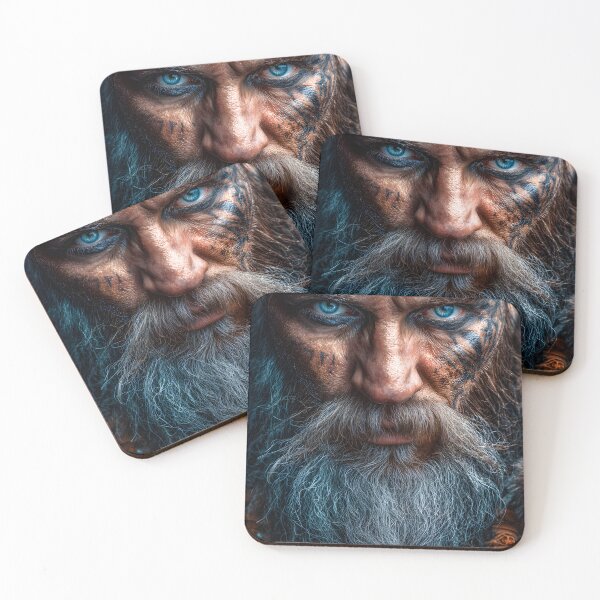 Item preview, Intense Warrior with Intricate Facial Tattoos designed and sold by Artessie.