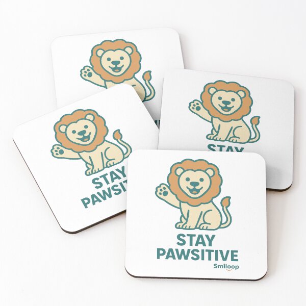 Item preview, Stay Pawsitive – Cute Lion Design designed and sold by Smiloop Kivivi.