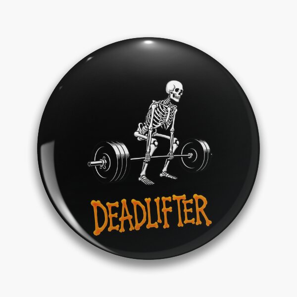 Item preview, Deadlifter: A simple and iconic design. A skeleton weightlifter is the star, with the powerful words "DeadLifter" written below in a strong font. designed and sold by Grang Art Artistic Designs.
