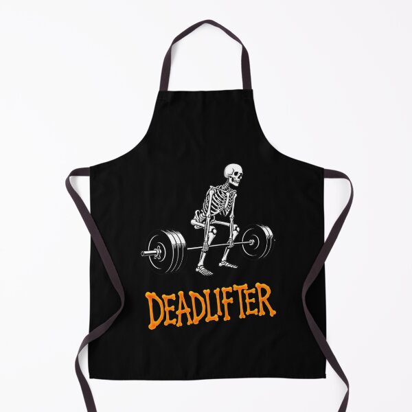 Item preview, Deadlifter: A simple and iconic design. A skeleton weightlifter is the star, with the powerful words "DeadLifter" written below in a strong font. designed and sold by Grang Art Artistic Designs.