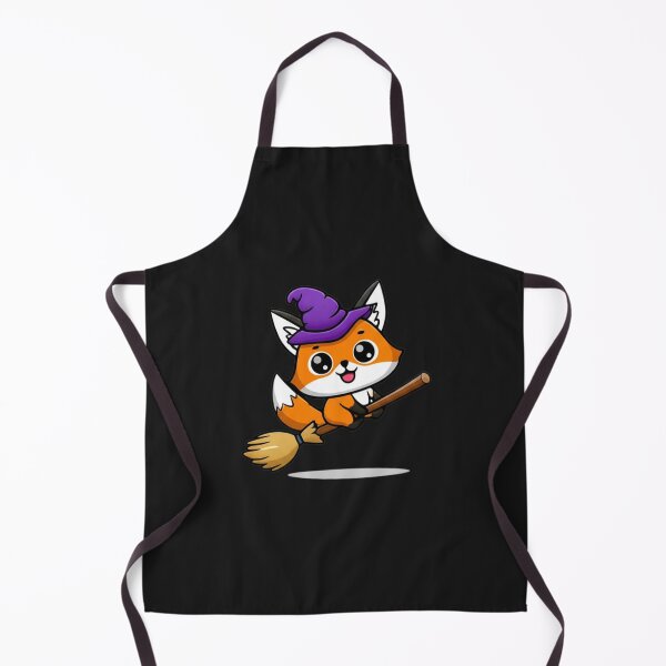 Item preview, Chibi Fox Witch on Broomstick | Cute Kawaii Halloween Anime Design designed and sold by ColorSplash123.