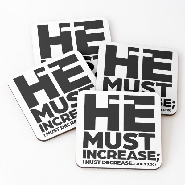 Item preview, He Must Increase (Black) designed and sold by Strong Tee.