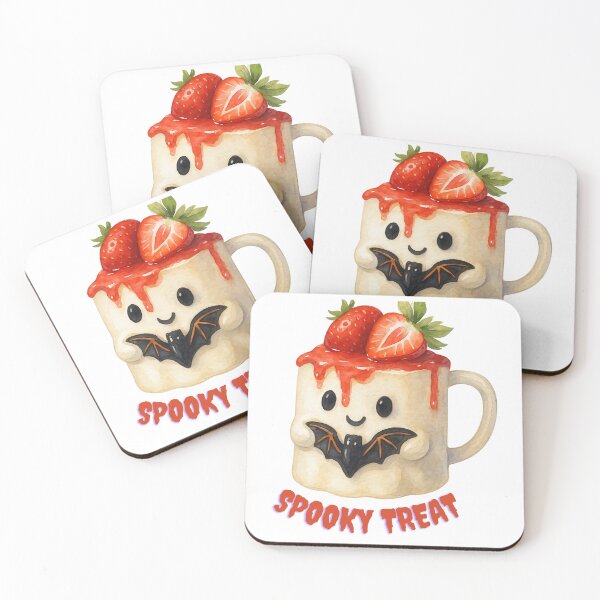 Item preview, Cute Halloween Strawberry Dessert Mug Illustration | Spooky Treat designed and sold by Auradela.