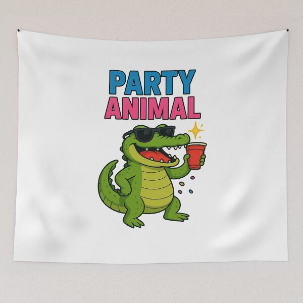 Item preview, Party Animal Crocodile designed and sold by No Quarter Collective.
