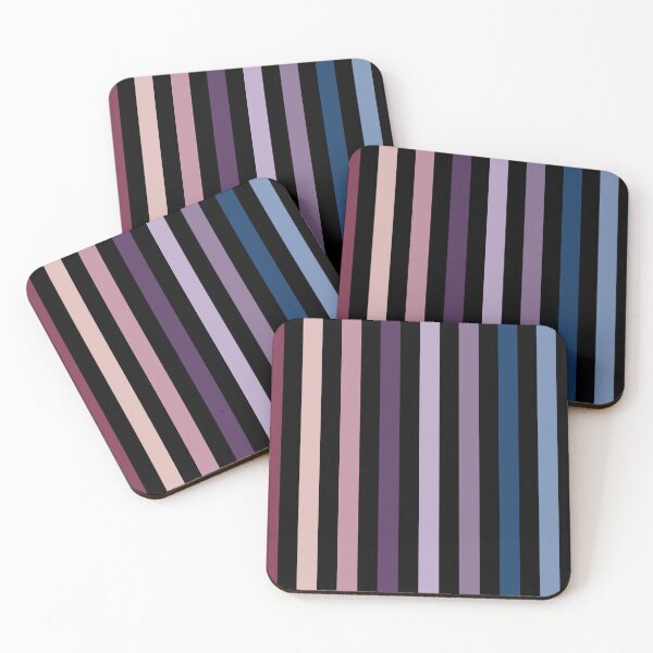 Item preview, Black Purple blue and pink stripes designed and sold by Juliewdesigns.