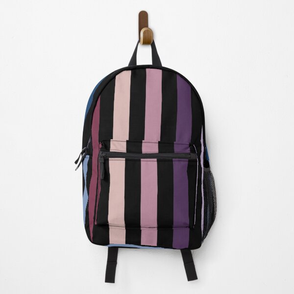 Item preview, Black Purple blue and pink stripes designed and sold by Juliewdesigns.