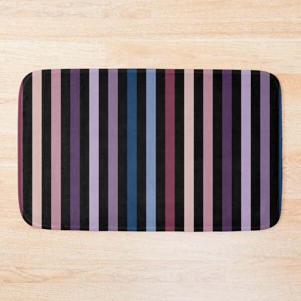 Item preview, Black Purple blue and pink stripes designed and sold by Juliewdesigns.