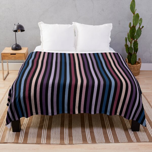 Item preview, Black Purple blue and pink stripes designed and sold by Juliewdesigns.