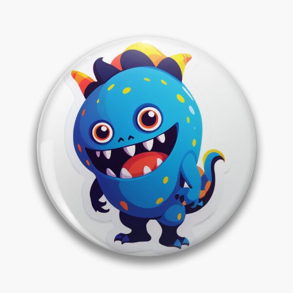 Item preview, Cute Blue Monster with Big Smile Sticker designed and sold by Rangmanch.