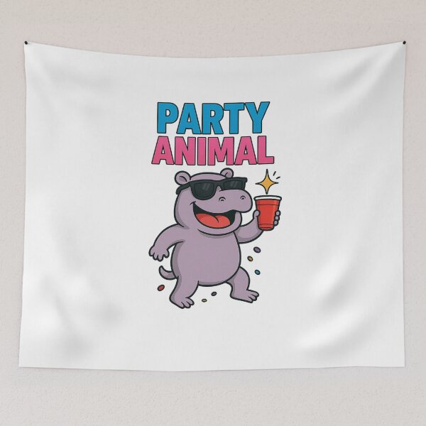Item preview, Party Animal Hippo designed and sold by No Quarter Collective.