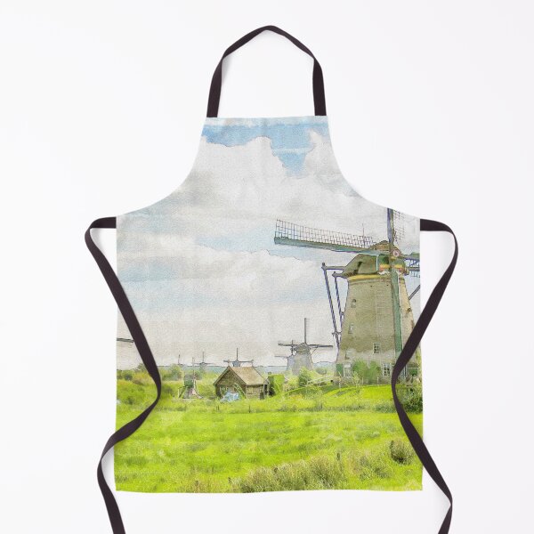 Item preview, The mills of Kinderdijk in the Netherlands as watercolor work designed and sold by Photopat.