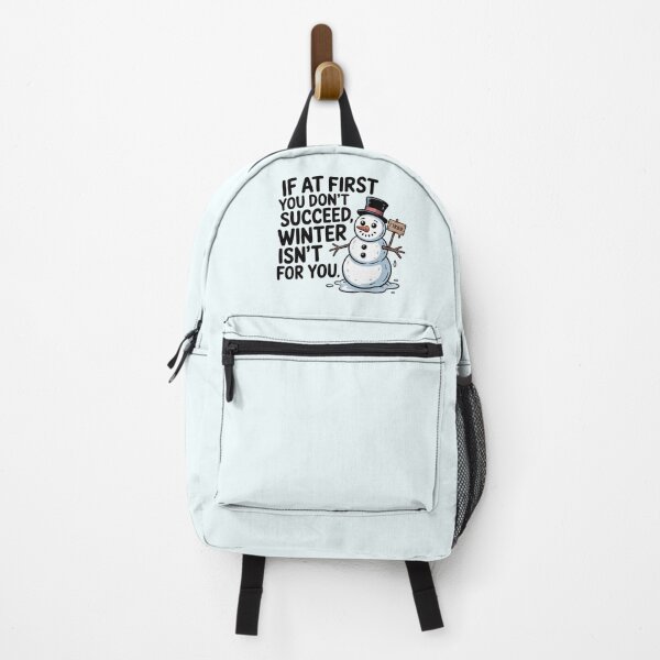 Item preview, If at First You Don’t Succeed Winter Isn’t for You – Funny Snowman Quote designed and sold by Jollys-ArtShop.