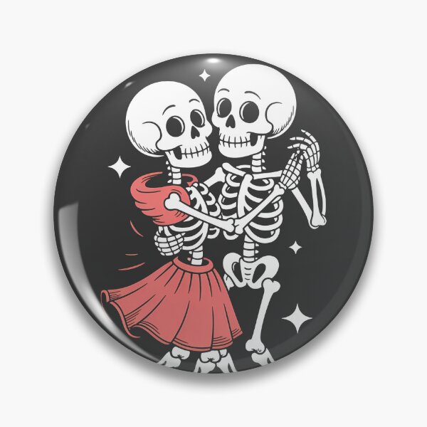 Item preview, Romantic Couple Skeletons Dancing Together Cute Skeletons designed and sold by WhimsyVox.