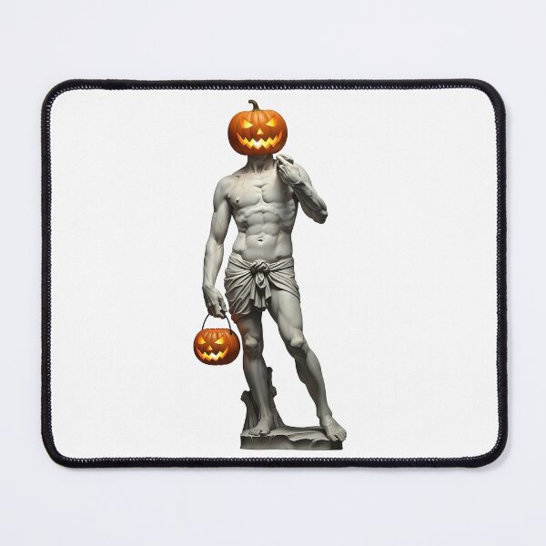 Item preview, Pumpkin Head Statue | Funny Halloween Classical Parody designed and sold by The Classics Freak.