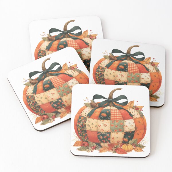 Item preview, Patchwork patterned pumpkin designed and sold by MendaciousMina.