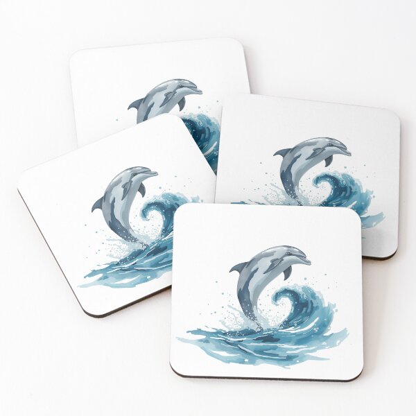 Item preview,  Dolphin Dance in the Waves designed and sold by catcurio.