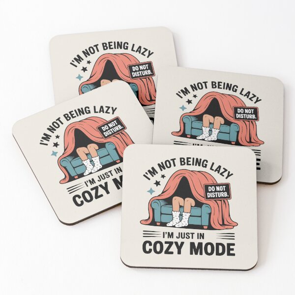 Item preview, I’m Not Lazy I’m Just in Cozy Mode – Funny Winter Quote designed and sold by Jollys-ArtShop.