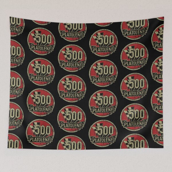 Item preview, Platolene 500 gasoline - vintage indy, race car, hot rod - shop worn, aged print designed and sold by retropetrol.