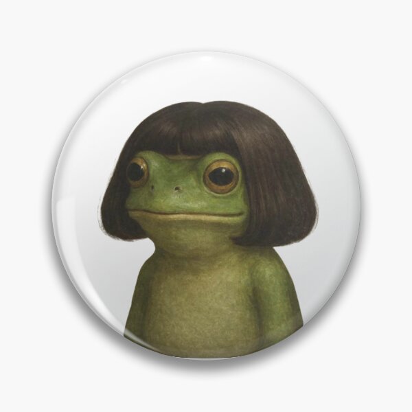 Item preview, Funny Frog in Wig Literally Me Meme cursed designed and sold by creepytoesart.