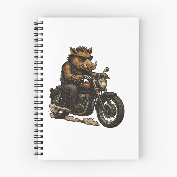 Item preview, Road Hog – Warthog Riding a Motorcycle Biker Design designed and sold by Harprints.Studio.