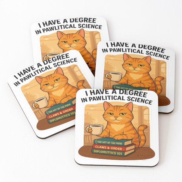 Item preview, Pawlitical Science Degree – Funny Cat Parody (political science) designed and sold by Mars.Pen.Studio.