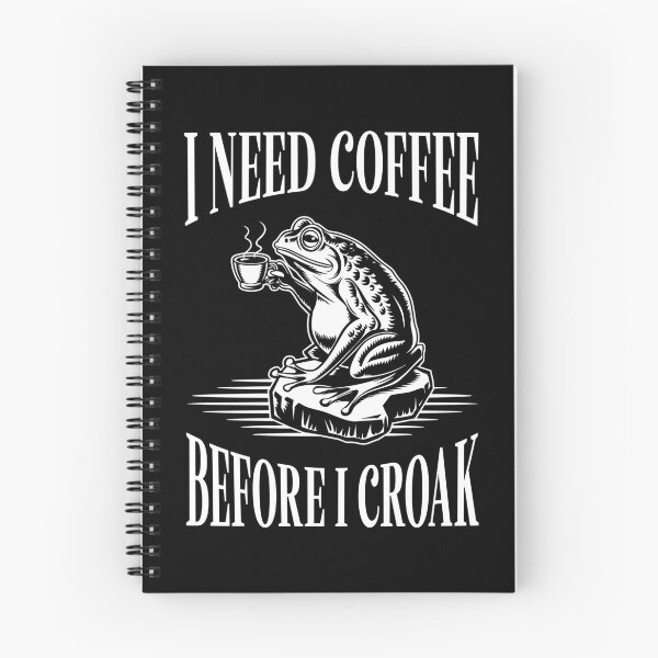Item preview, I Need Coffee Before I Croak Funny Frog Coffee Drinker designed and sold by jmbeezee.
