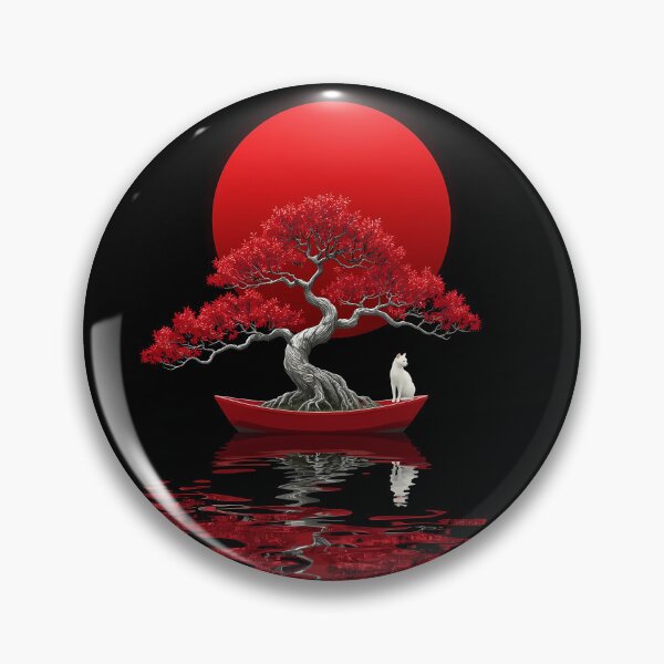 Item preview, Red Sun Bonsai Cat designed and sold by RkskArt.